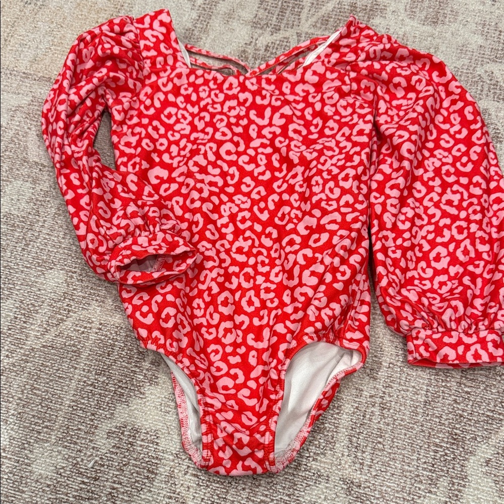 Cheeky Plum Red and White Leopard Bodysuit